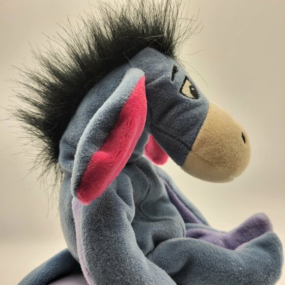 Vintage Walt Disney Company Eeyore Stuffed Plush 9" Donkey Beanie - Picture 4 of 16